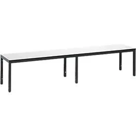 C+P, C+P Umkleidesitzbank Basic Plus, Länge 1.960 mm, schwarzgrau/weiss