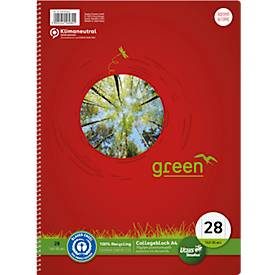 Ursus, URSUS Collegeblock green A4 608590028 kariert 5mm, 70g 160 Blatt
