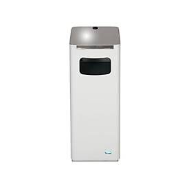 VAR® Wertstoffsammler WSG 25R, für den Aussenbereich, mit 3 Einwurföffnungen, Volumen 22 Liter, lichtgrau