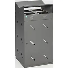 VAR-Wertstoffsammelstation, 4-fach, eisenglimmer