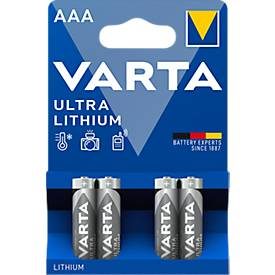 VARTA, VARTA Lithium 6103301404 AAA/LR03, 4 St&uuml;ck