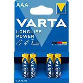 VARTA, Varta LONGLIFE Power AAA Bli 4 Micro (AAA)-Batterie Alkali-Mangan 1.26 Ah 1.5 V 4 St.