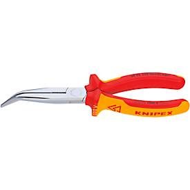 Knipex, Knipex 25 26 160 VDE Flachrundzange 40° gebogen Chrom-Vanadium Elektrostahl 160 mm