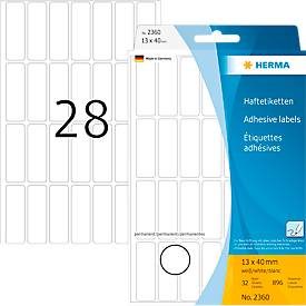 HERMA, HERMA Universal-Etiketten 13x40mm 2360 weiss 896 St&uuml;ck/32 Blatt