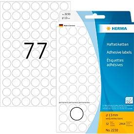 HERMA, HERMA Etiketten rund 13mm 2230 weiss 2464 St&uuml;ck