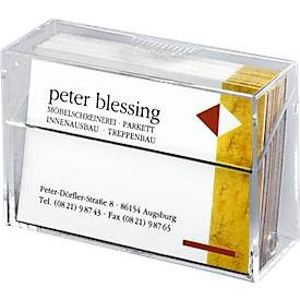 Sigel, SIGEL Visitenkarten-Box VA110 transp.,f&uuml;r 100 Karten 86x55mm