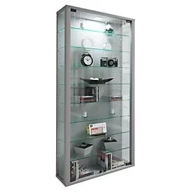 VCM, VCM Wandvitrine Vitrosa Maxi, inkl. LED-Beleuchtung, silber