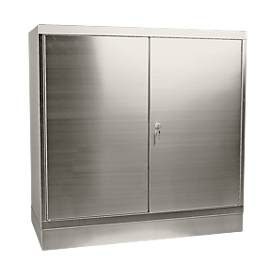 Reinsch, Reinsch Beistellschrank aus Edelstahl, 2-flügelig, 2 Fachböden, 2 Schubladen, HxBxT 1.050 x 1.000 x 500 mm, Sockel