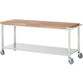RAU, RAU mobile Werkbank Serie 8000, HxBxT 880 x 2.000 x 700 mm, Ablageboden unten