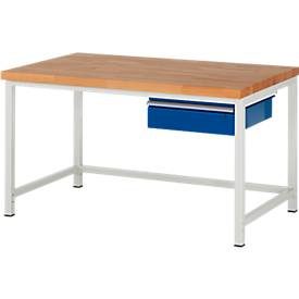 RAU, RAU Werkbank Serie 8000, HxBxT 840 x 1.500 x 900 mm, 1 Schublade, Schubladen-TK 50 kg