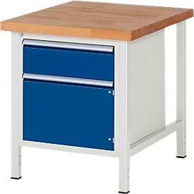 RAU, RAU Werkbank Serie 8000, 1 Flügeltür, HxBxT 840 x 750 x 900 mm, 1 x 90%-Auszug-Schublade, ErgoScript