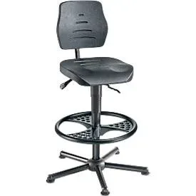 meychair, meychair Arbeitsdrehstuhl Workster Komplex XXL, bis 150 kg belastbar, Stahlbasis, Bodengleiter, Fussring