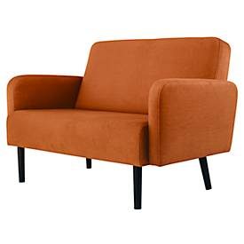 meet by Paperflow, Zweisitzer Sofa meet by Paperflow LISBOA, Stoffbezug blau, Fussgestell schwarz, B 1240 x T 815 x H 830 mm