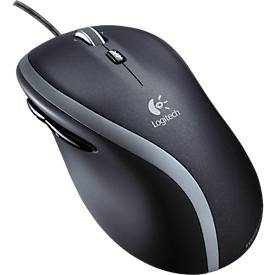 Logitech, Logitech Kabelgebundene Maus 910-005784 Schwarz, Silber