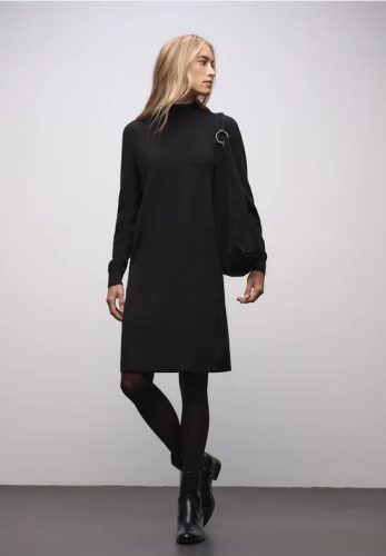 STREET ONE, STREET ONE Strickkleid Ohne Taschen mit Stehkragen