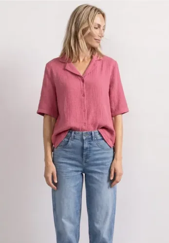 Musselin Bluse mit Bowling