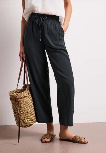 Street One, STREET ONE Stoffhose "Style Emee" 3/4-Sommerhose mit elastischem Bund und Tunnelzug