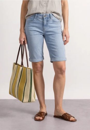 Street One, STREET ONE Bermudas "Style Jane" Slim Leg Bermuda mit Turn-Up-Detail