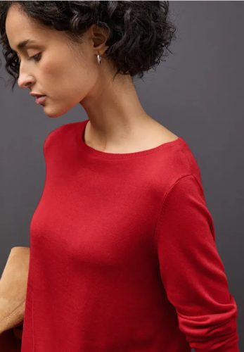 STREET ONE, STREET ONE Strickpullover, mit U-Boot-Ausschnitt