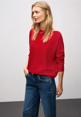 Street One, STREET ONE Strickpullover Dolman, mit U-Boot-Ausschnitt