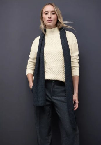 Street One, STREET ONE Stehkragenpullover mit Strickmuster