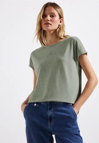 Street One, STREET ONE T-Shirt mit Wording aus Schmucksteinen