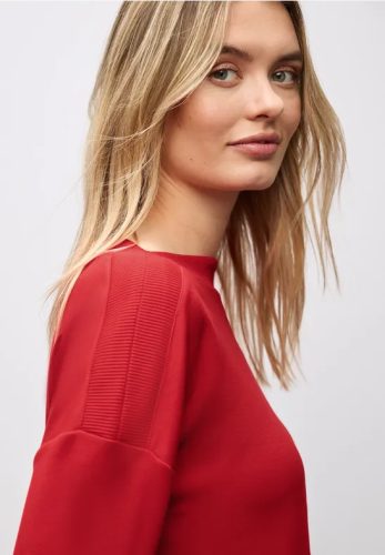 STREET ONE, STREET ONE 3/4-Arm-Shirt, Strick-Shirt mit U-Boot-Ausschnitt