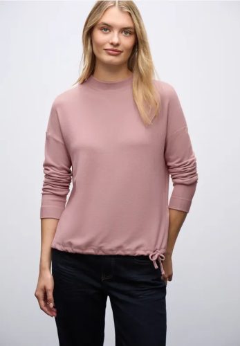 Street One, STREET ONE Langarmshirt mit Tunnelzug am Saum