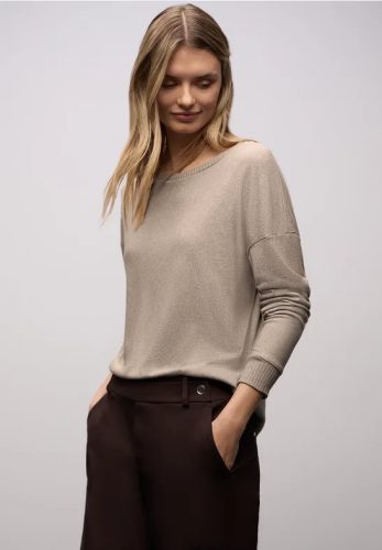 Street One, STREET ONE Langarmshirt im Melange Look