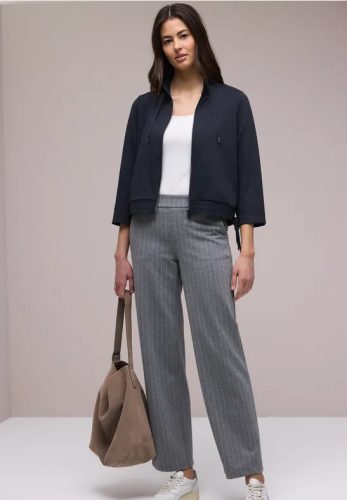 STREET ONE, STREET ONE Sweatjacke 3/4-Arm mit Stehkragen und Kordelzügen