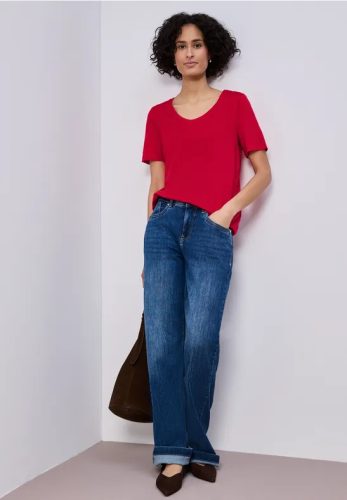 Street One, STREET ONE T-Shirt "Style Gerda" mit femininem V-Ausschnitt