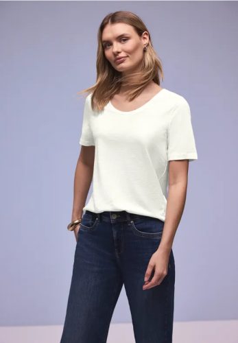 Street One, STREET ONE T-Shirt "Style Gerda" mit femininem V-Ausschnitt