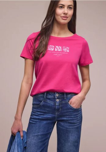 Street One, STREET ONE Kurzarmshirt Sommershirt mit Print