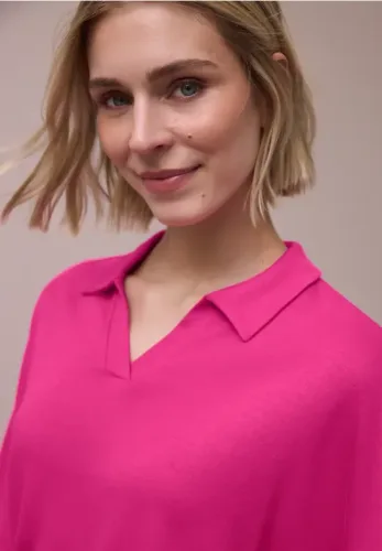 Street One, STREET ONE Poloshirt Sommershirt mit breitem elastischem Bund