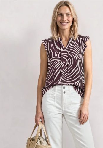 Street One, STREET ONE Blusentop Feine Chiffon-Qualität mit Innetop aus Modal, weich fallend