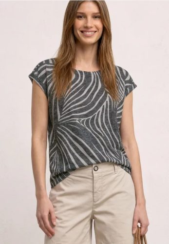 Street One, STREET ONE Shirttop Sommershirt im Ausbrenner-Look/mit Allover-Print