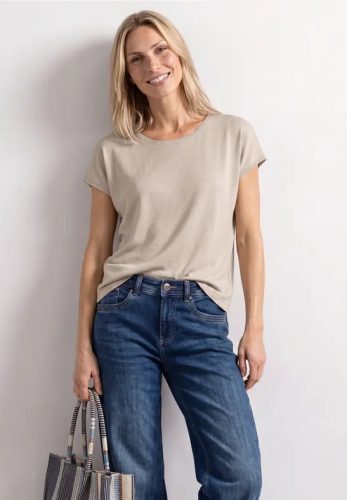 Street One, STREET ONE Kurzarmshirt Sommershirt aus Viskose mit Stretch