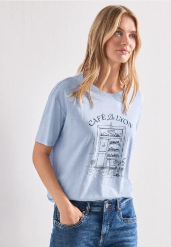 Street One, STREET ONE Rundhalsshirt Sommershirt mit Frontprint