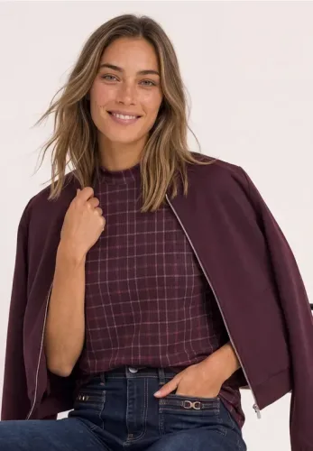 Street One, STREET ONE Mesh-Top Turtle Neck Sommer-Top aus Mesh mit Print