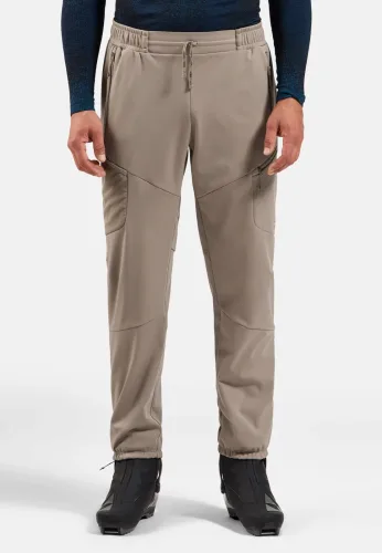 Odlo Zeroweight Windproof X Warm Langlaufhose für Herren - Skilanglauf - beige, XXL