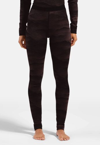 Odlo Merino Ridgelines Base Layer Tights für Damen - Wandern, Ski & Snow - maron, M