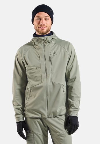 Odlo Zeroweight Windproof X Warm Langlaufjacke für Herren - Skilanglauf - grün, M