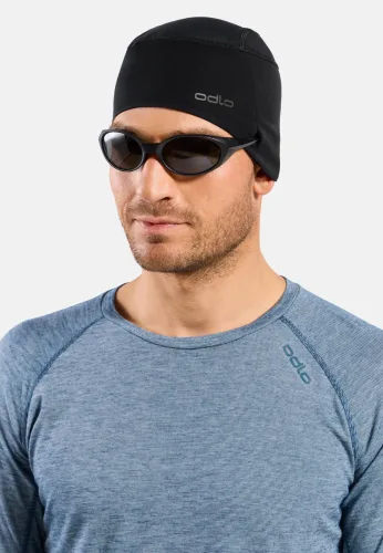 Odlo Performance Windblock Mütze - Skilanglauf, Radsport - schwarz, S/M