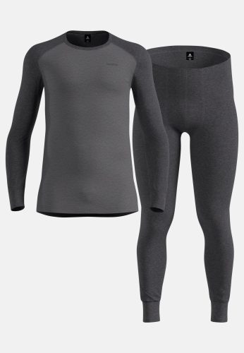 Odlo, ODLO Herren Funktionswäsche Set ACTIVE WARM ECO Base Layer grau | M