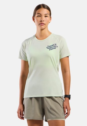 Odlo Essential Print Lauf-T-Shirt für Damen - Training, Running - grün, XL