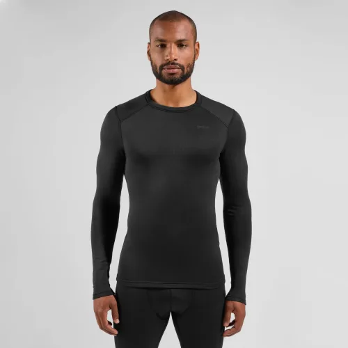 Odlo Fundamentals Active Warm Base Layer Shirt für Herren - Ski & Snow - schwarz, M
