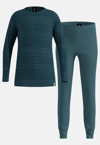Odlo Active Warm Set Base Layer Set - Wandern, Ski & Snow - blau, 104