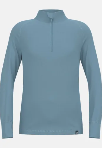 Odlo Active Warm Base Layer Half-Zip für Kinder - Wandern, Ski & Snow - blau, 116
