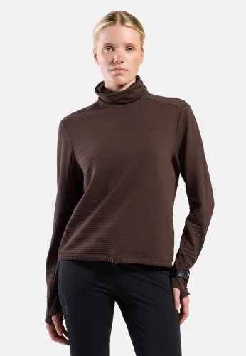 Odlo Essential Thermal Lauf-Mid Layer für Damen - Trail Running, Running - braun, S