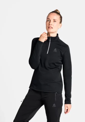 Odlo Besso Mid Layer Half-Zip für Damen - Ski & Snow - schwarz, L